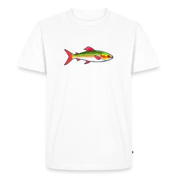 Mignon dessin animé coloré poisson - T-shirt Premium bio Homme - blanc - Devant - Nico (187cm)