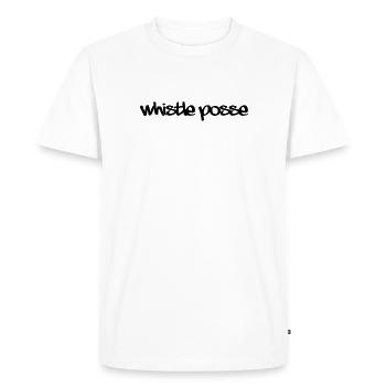 style rave des années 1990 « Whistle posse » - T-shirt Premium bio Homme - blanc - Devant - Nico (187cm)