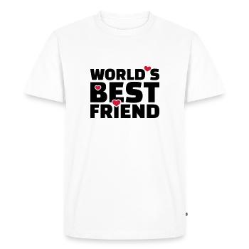 World's best friends - T-shirt Premium bio Homme - blanc - Devant - Nico (187cm)