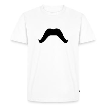 moustache. Beard. Moustache - Men's Premium Organic T-Shirt - white - Front - Nico (187cm)