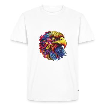 Portrait d’aigle - T-shirt Premium bio Homme - blanc - Devant - Nico (187cm)