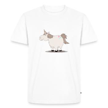 Thick cute unicorn - Men's Premium Organic T-Shirt - white - Front - Nico (187cm)