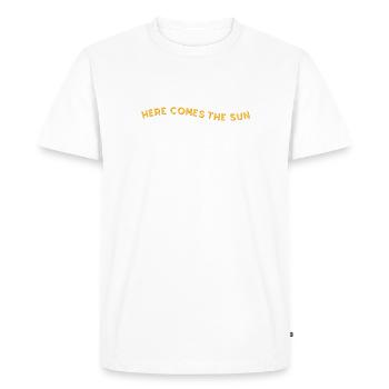 here comes the sun - Men's Premium Organic T-Shirt - white - Front - Nico (187cm)