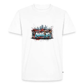 Urban Graffiti Abstrait Street Art Vêtements - T-shirt Premium bio Homme - blanc - Devant - Nico (187cm)