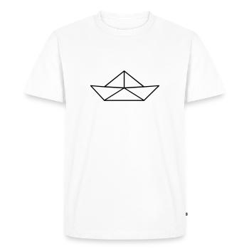 Paper Boat - Men's Premium Organic T-Shirt - white - Front - Nico (187cm)