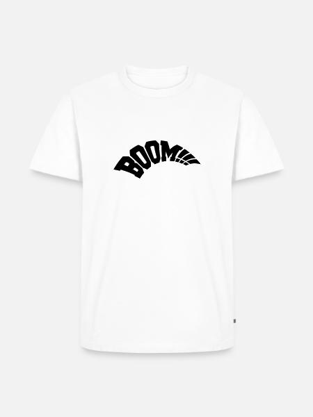 Boom - Männer Premium Bio T-Shirt - Weiß