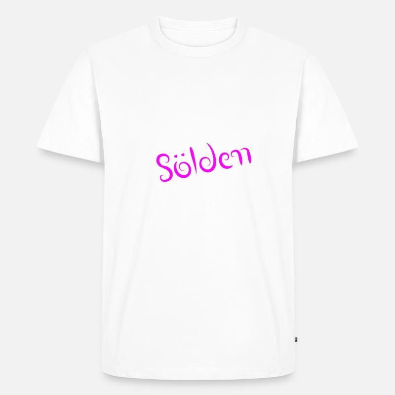 Sölden - Männer Premium Bio T-Shirt - Weiß