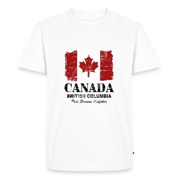 Canada Flag - Vintage Look - T-shirt Premium bio Homme - blanc - Devant - Nico (187cm)