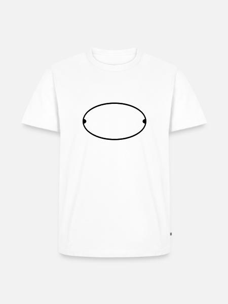 Oval Ovale Symbol Badge Form - Customize it ! - Men's Premium Organic T-Shirt - white