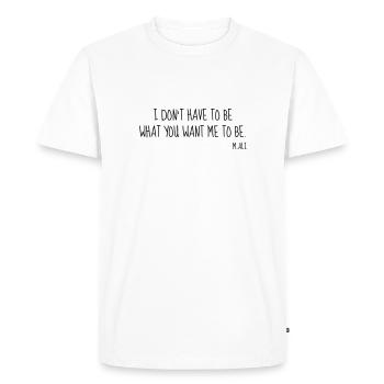 Boxing - Boxer - Boxe - Boxen - Ali - Fighter - T-shirt Premium bio Homme - blanc - Devant - Nico (187cm)