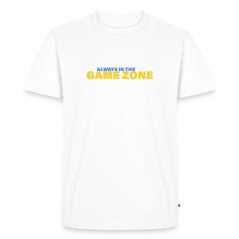 GAME ZONE - Men's Premium Organic T-Shirt - white - Front - Nico (187cm)