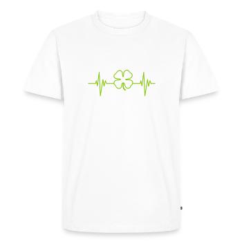Clover Pulse - T-shirt Premium bio Homme - blanc - Devant - Nico (187cm)
