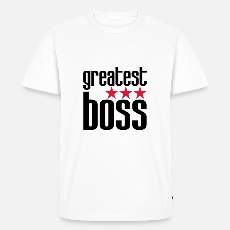 Bester Boss - Männer Premium Bio T-Shirt - Weiß