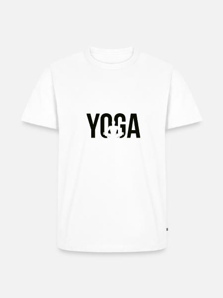 Yoga Mann - Männer Premium Bio T-Shirt - Weiß