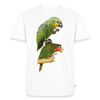 Parrots - Men's Premium Organic T-Shirt - white - Front - Nico (187cm)