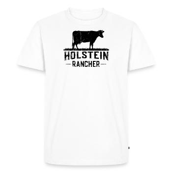 Holstein Rancher Vache Holstein - T-shirt Premium bio Homme - blanc - Devant - Nico (187cm)