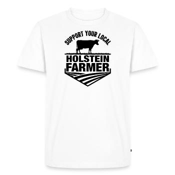 Soutenez votre agriculteur Holstein local - T-shirt Premium bio Homme - blanc - Devant - Nico (187cm)