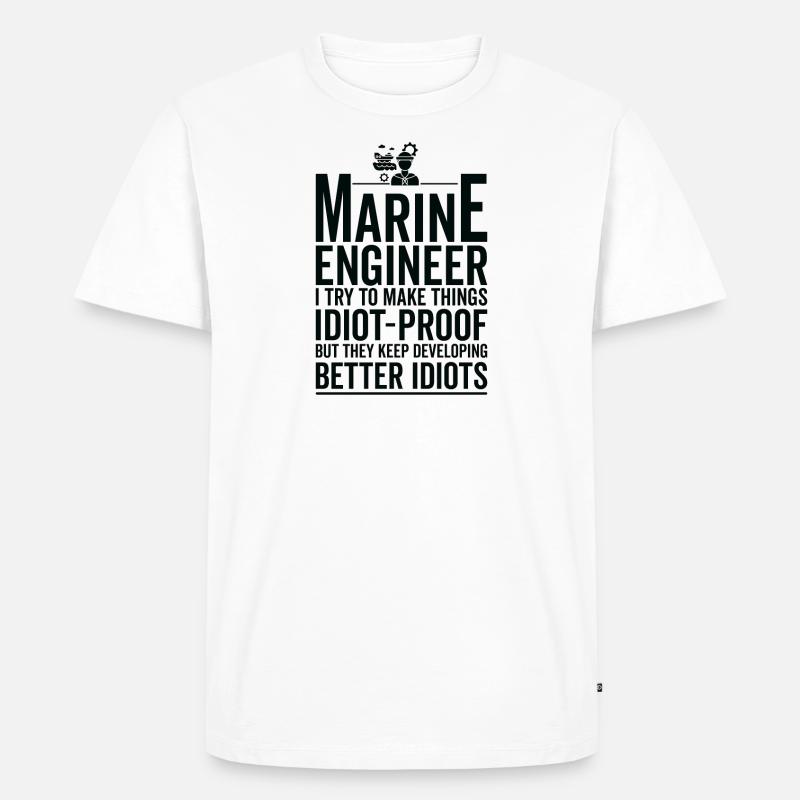 Foolproof - Ship Engineer - Men's Premium Organic T-Shirt - white