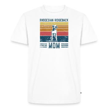 Dog Ridgeback Maman - Mère Vintage - T-shirt Premium bio Homme - blanc - Devant - Nico (187cm)