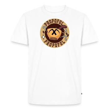 Propofol Barista - Laryngoscope Anesthesia Anesthesia - Men's Premium Organic T-Shirt - white - Front - Nico (187cm)