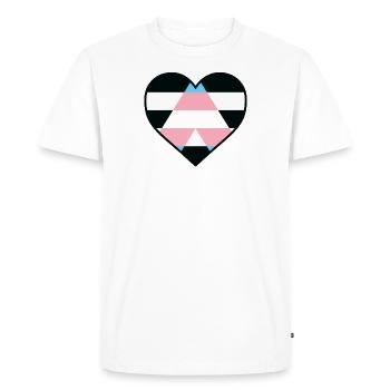 LGBT Heart - LGBTQIA Trans Allies - Men's Premium Organic T-Shirt - white - Front - Nico (187cm)