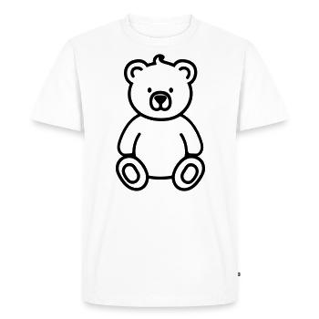 Ours en peluche - T-shirt Premium bio Homme - blanc - Devant - Nico (187cm)