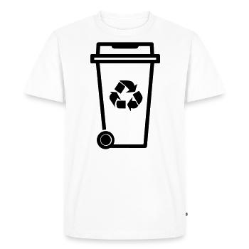 poubelle - T-shirt Premium bio Homme - blanc - Devant - Nico (187cm)
