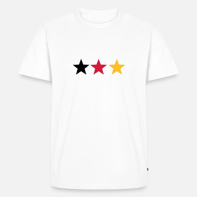 Schwarz rot gold - Männer Premium Bio T-Shirt - Weiß