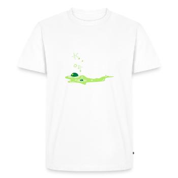 Slime goo / Schleim (2c) - Men's Premium Organic T-Shirt - white - Front - Nico (187cm)