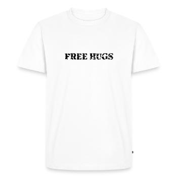 free hugs - T-shirt Premium bio Homme - blanc - Devant - Nico (187cm)