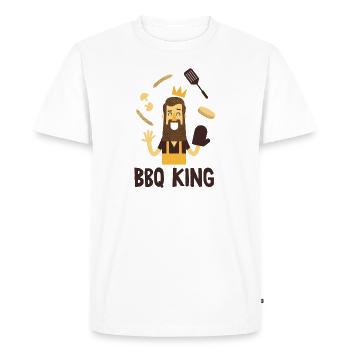 bbq king - T-shirt Premium bio Homme - blanc - Devant - Nico (187cm)