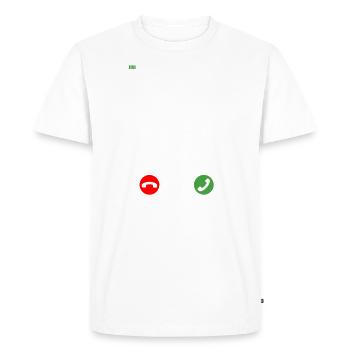 Le cricket appelle - T-shirt Premium bio Homme - blanc - Devant - Nico (187cm)