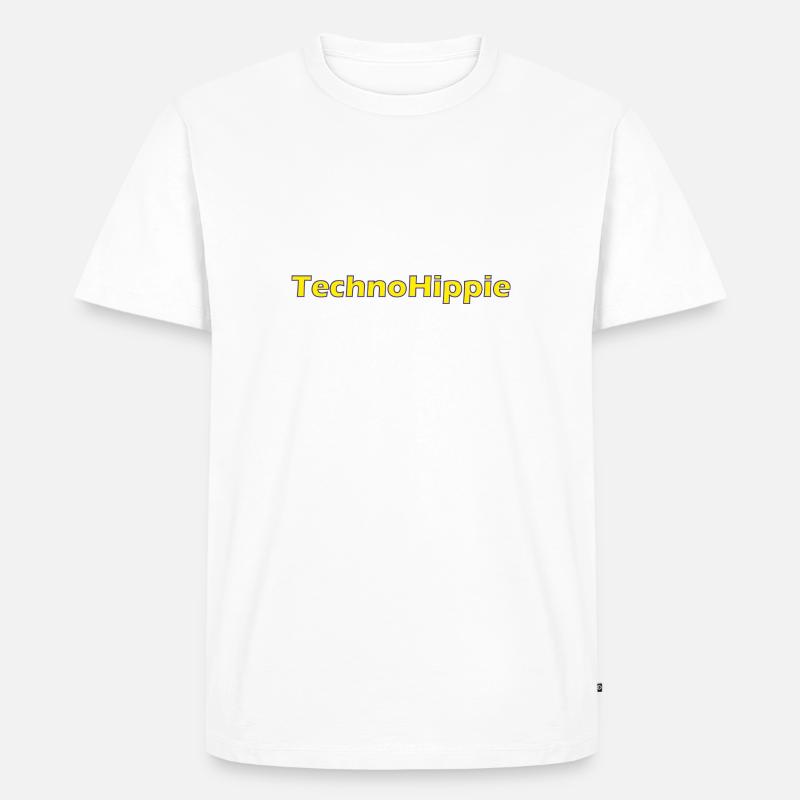 TechnoHippieX - Männer Premium Bio T-Shirt - Weiß