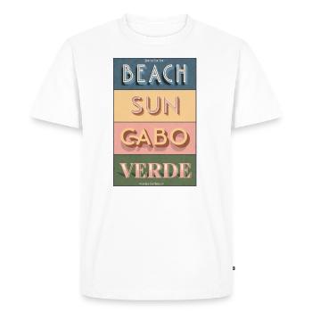 Beach Sun - Cabo verde - Men's Premium Organic T-Shirt - white - Front - Nico (187cm)
