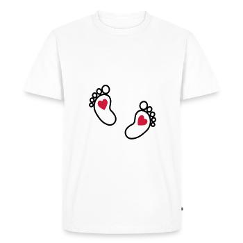 Baby feet - Men's Premium Organic T-Shirt - white - Front - Nico (187cm)