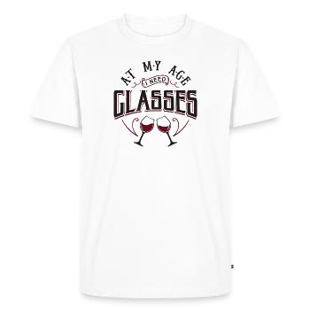 At My Age I Need Glasses Gift - Men's Premium Organic T-Shirt - white - Front - Nico (187cm)