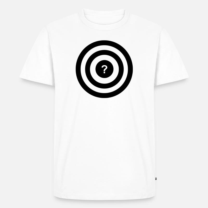 TARGET V2 - Männer Premium Bio T-Shirt - Weiß