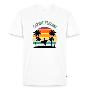 Caribic Feeling - Men's Premium Organic T-Shirt - white - Front - Nico (187cm)