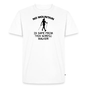 No mountain gift Nordic Walking Mountaineering - Men's Premium Organic T-Shirt - white - Front - Nico (187cm)