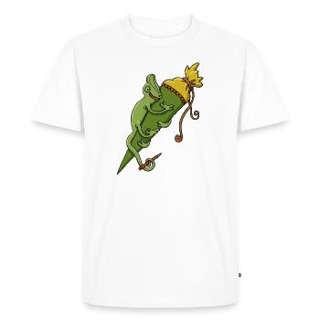 Cône d’école caméléon - T-shirt Premium bio Homme - blanc - Devant - Nico (187cm)