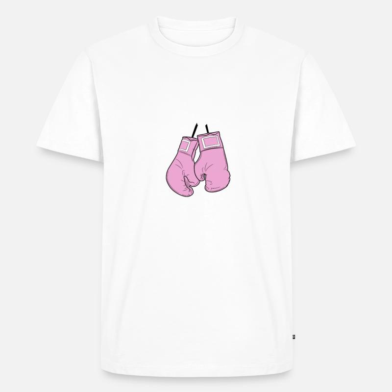 Boxen Mädchen Kickboxerin Boxerin Geschenk - Männer Premium Bio T-Shirt - Weiß