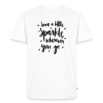 Laisse un petit éclat: D - T-shirt Premium bio Homme - blanc - Devant - Nico (187cm)