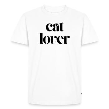 Amoureux des chats - T-shirt Premium bio Homme - blanc - Devant - Nico (187cm)