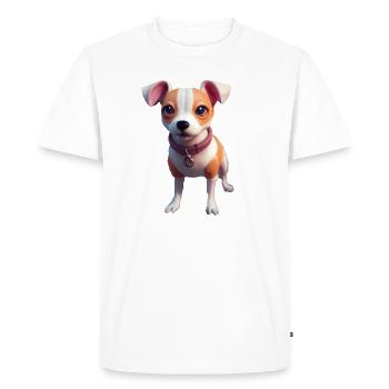 Jack Russell Terrier: Jack Russell - T-shirt Premium bio Homme - blanc - Devant - Nico (187cm)