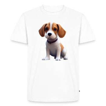 Beagle Dog - Beagle - T-shirt Premium bio Homme - blanc - Devant - Nico (187cm)