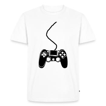 Console de jeux - T-shirt Premium bio Homme - blanc - Devant - Nico (187cm)