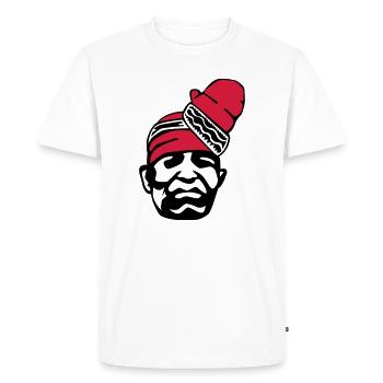 Alifuru Face - T-shirt Premium bio Homme - blanc - Devant - Nico (187cm)