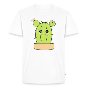 Kawaii Cactus Kawaii Chibi Kawaii Manga - T-shirt Premium bio Homme - blanc - Devant - Nico (187cm)