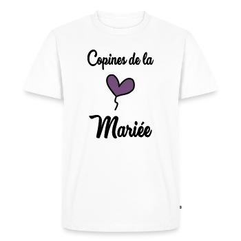 BRIDE'S GIRLFRIENDS - Men's Premium Organic T-Shirt - white - Front - Nico (187cm)