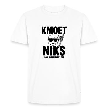 N’AVEZ RIEN À FAIRE — LAA MIJRUSTTE EH. Chemises dialecte - T-shirt Premium bio Homme - blanc - Devant - Nico (187cm)